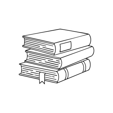 Yığınlanmış Kitaplar Öğrenme Simgesi. Bursu ve entellektüel gelişimi simgeleyen birden fazla cildin temiz grafiği. Eğitim veya akademik projeler için mükemmel.