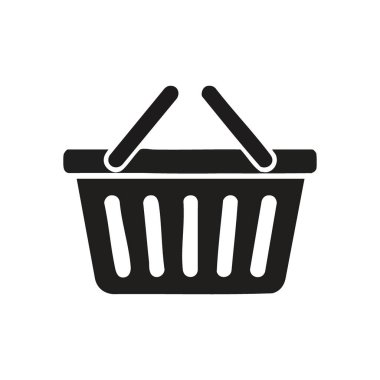 Çevrimiçi Alışveriş Sepeti Sembolü. Bu minimalist ecommerce arabası tüketici alımlarını temsil ediyor. Dijital perakende, satış ve işlem uygulamaları için ideal.