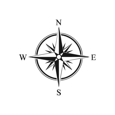 Klasik Pusula Rose Kara Arkaplan. Koyu renk bir tuvalde seyrüsefer aleti. Kılavuzluk, keşif ve herhangi bir keşif sırasında doğru rotayı bulmak..