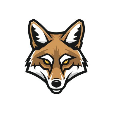 Vahşi Tilki Hayvan Amblemi Tasarımı. Bu güçlü vulpin sanat eserinde, çevikliği, zekayı ve vahşi doğayı sembolize eden, delici sarı gözleri olan cesur bir yaratık var..