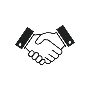 İş tokalaşma anlaşması sembolü. Bu grafik, taraflar arasındaki güven, ortaklık ve başarılı işbirliğini simgeleyen kesin bir anlaşmayı betimliyor. Karşılıklı saygıyı temsil eder..