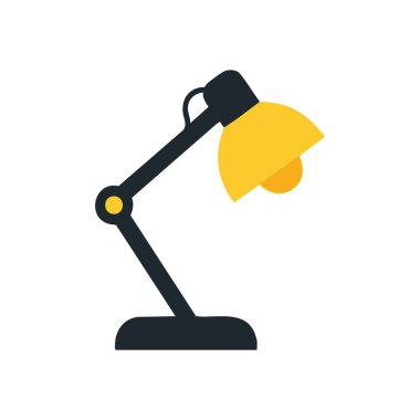 Modern Masa Lambası Çizimi. Bu minimalist grafik, öğrenme, konsantrasyon ve yenilikçi kavramlar teması için mükemmel bir modern masa ışığı içerir. Zihinsel arayışı somutlaştırır..