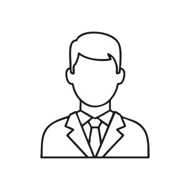 Profesyonel Erkek Kullanıcı Simgesi. Bir yöneticinin temiz avatarı. Ticari, kimlik ya da profil uygulamaları için idealdir, genel bir hesap ya da kurumsal rol anlamına gelir.