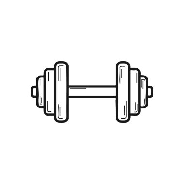 Dayanıklılık Egzersizi Ahmak Grafiği. Spor ağırlığının bu temiz, stilize tasviri kendini adamışlığı ve atletik uğraşları simgeliyor. Sağlık, egzersiz veya kişisel gelişim temaları için ideal.