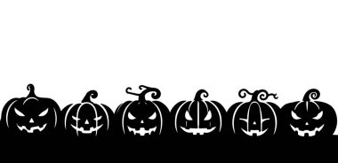 Cadılar Bayramı Dehşeti Balkabağı Siluet Vektörü Tanımlama 