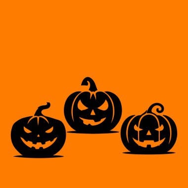 Cadılar Bayramı Dehşeti Balkabağı Siluet Vektörü Tanımlama 