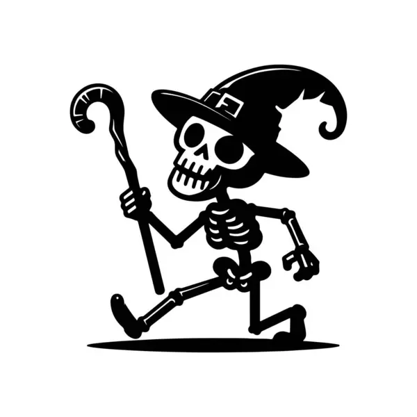 Büyük Korku Cadılar Bayramı Siluetleri Beyaz Arkaplan üzerinde Simge Vektör illüstrasyonu.