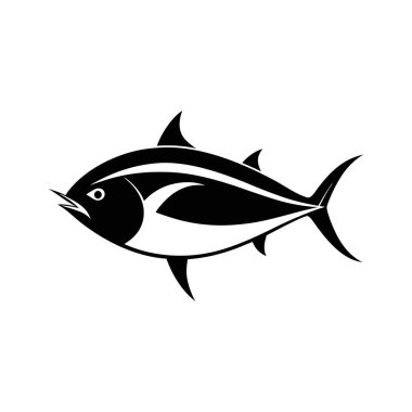 Beyaz arkaplan ile izole edilmiş bir ton balığının vektör çizimi