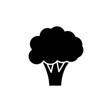 Brokoli vektör çizimi beyaz arkaplanda izole edildi. Brokoli simgesi, Brokoli vektör illüstrasyonu