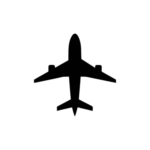 Uçak sembolü. Uçak ikonu vektör çizimi. Düzlem vektör simgesi