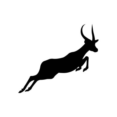 Geyik simgesi logo vektörü silueti çizimi