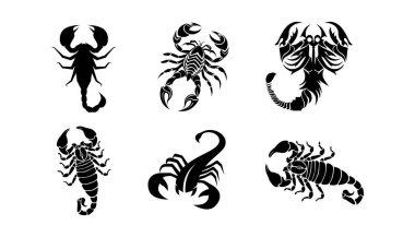 Beyaz arkaplanda akrep böcekleri ikon vektör dizaynı