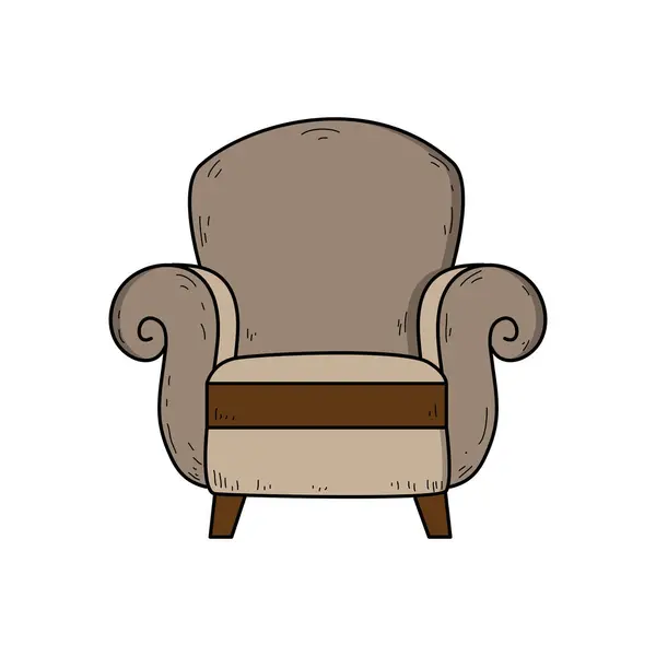 Beyaz arkaplanda Home Sofa illüstrasyonu 