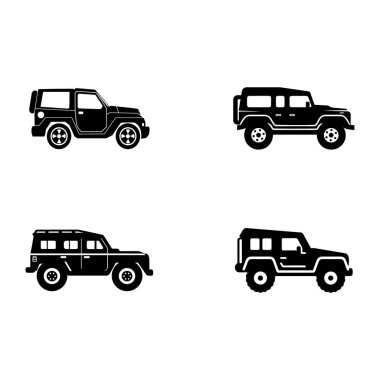 Beyaz Arkaplanda Yan Görünüm Otomatik Araç Resimleri Koleksiyonu.