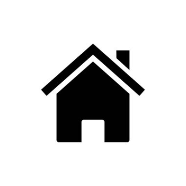 Web Evi veya Ev Simgesi Vektörü Silueti Beyaz Arkaplan ResmiComment.