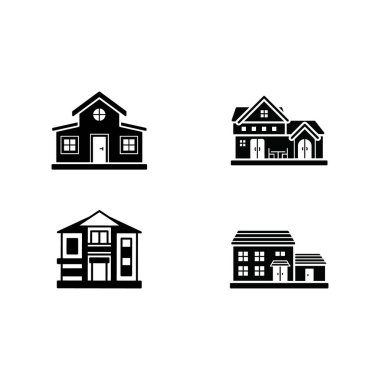 Modern Minimalist Ev Mimarisi Logotype Simge Tasarımı.