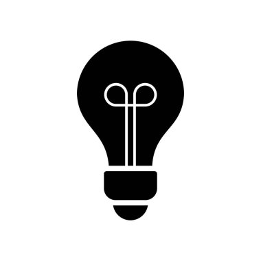 Bir Modern Ampul Simgesi Fikir Vektörü İllüstrasyonu.