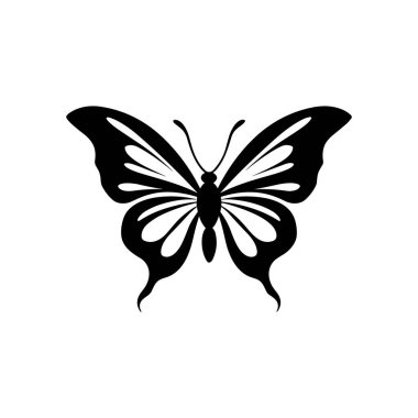 Web ve Grafiksel Elementler için Güzel bir Monarch Kelebek Simgesi Vektör İlülasyonu.