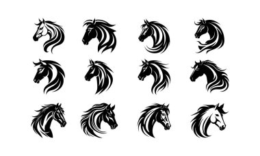 Logotype At Başı Vektör Simgesi Çizimi