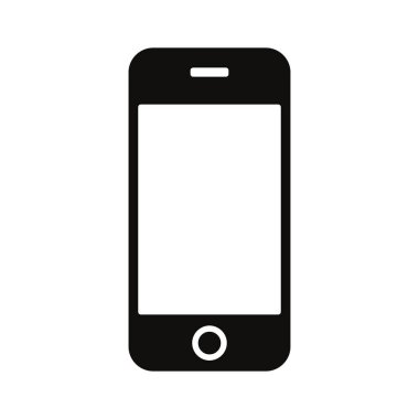 Mobil Vektör Simgesi Çizgisi Resim Çizimi. Mobil Simge Vektör Düz Çizim.