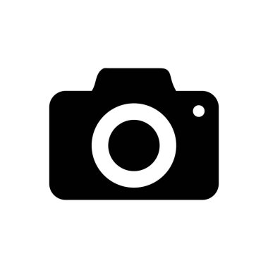 Basit bir Fotoğraf Makinası Simgesi Düz Şekil Vektörü ResmiComment.