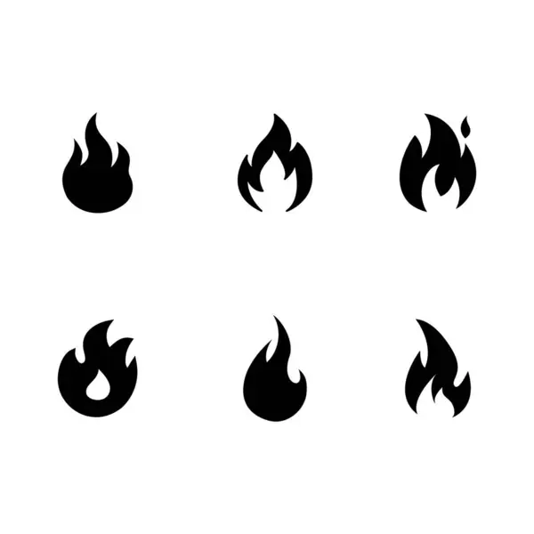 Bir Ateş Alevi Simgesi Vektör İllüstrasyonu