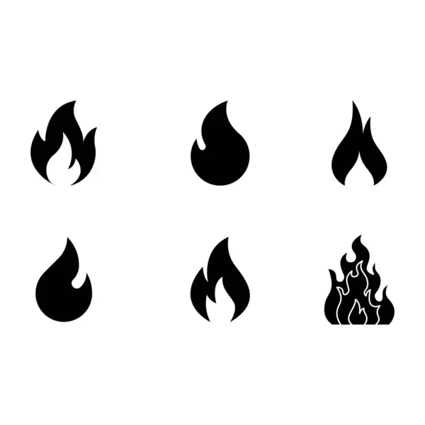 Bir Ateş Alevi Simgesi Vektör İllüstrasyonu
