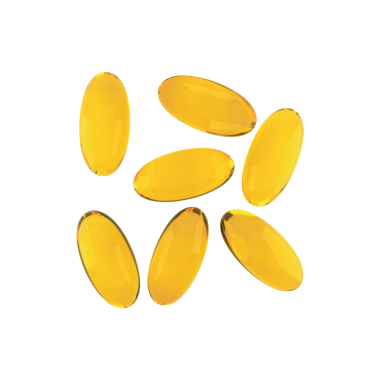 Sağlık ve Sağlık Konseptleri için Şeffaf Arkaplan Üzerine Balık Yağı Kapsülleri