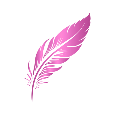 Pembe Tüy Simgesi Dekoratif Tasarım İçin İzole Edildi