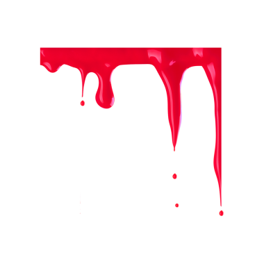 Kırmızı Boya Çukuru Sanatsal ve Grunge Tasarımı İçin İzole Edildi