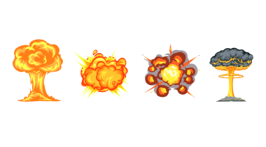 Yangın Bombası Patlama Alevleri Dramatik ve Eylem Tasarımı İçin İzole Edildi
