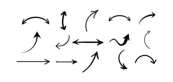 Siyah Ok Element Tasarım Vektörü Simgesi. 