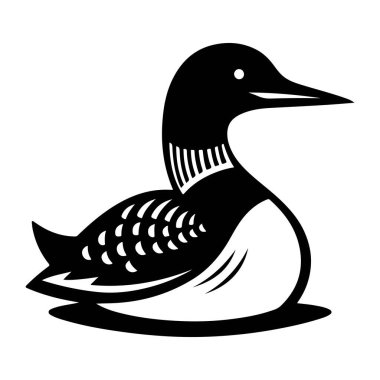 Loon Siluet Vektör Sanatı, Simgeler ve Grafikler