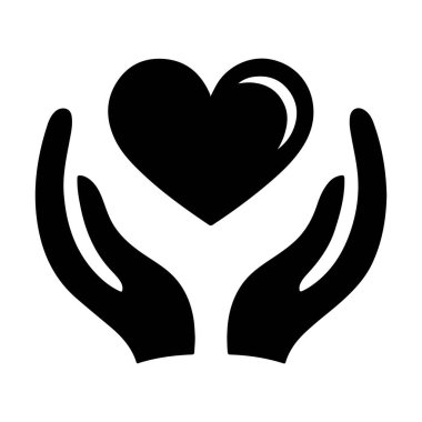 Siyah Siluetler Kalp Vektörü İllüstrasyon Menkul Kıymetler Vektörü