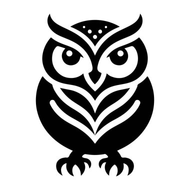 Bir dalda baykuş silueti