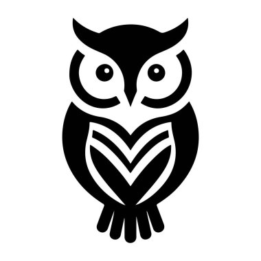 Vektör Baykuş Siluet Menkul Kıymet Vektörü