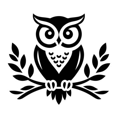 Baykuş Silueti Kraliyet Sanatı ve İllüstrasyonu