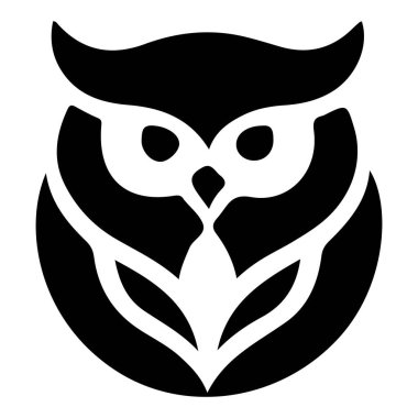 Tasarım için Baykuş Silueti Vektör Resimleri