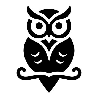 Baykuş silueti vektör logosu İllüstrasyonu