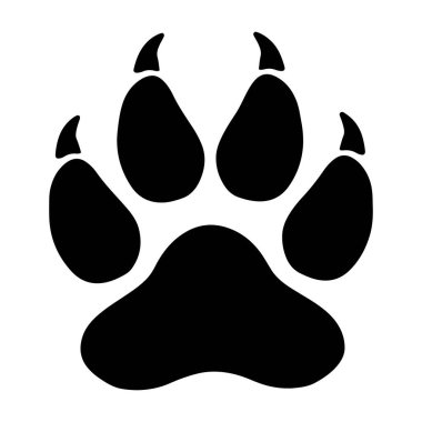 Paw Siluet Vektör Sanatı, Simgeler ve Grafik Resimleri