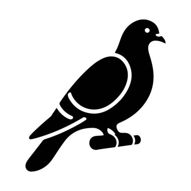 Siluet Güvercin Vektör Resimleri Siyah Simge Stoku