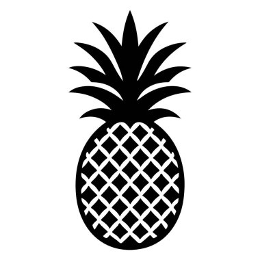 Düz dizayn ananas silueti