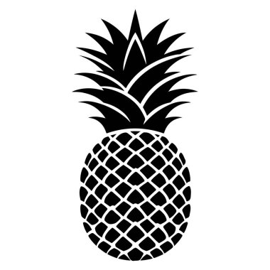Ananas Vektörü Siluet Menkul Kıymetler ve Vektör Sanatı