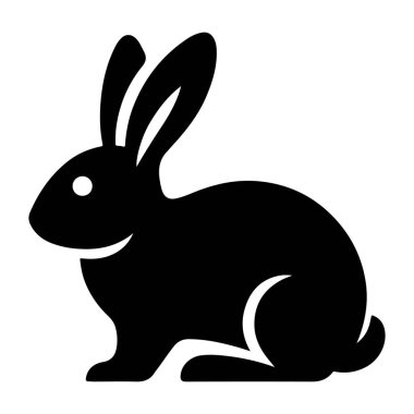 Tavşan Silueti Vektör Sanatı & İllüstrasyon