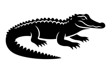 İzole edilmiş timsah silueti kraliyet ailesinden.