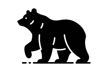 Bear Silhouette Vektör Sanatı, Simgeler ve Grafikler