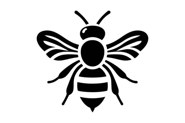 Honey Bee Silhouette Фотографии и изображения