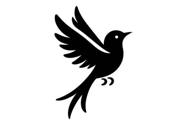 kuş simgesi vektör illüstrasyonu