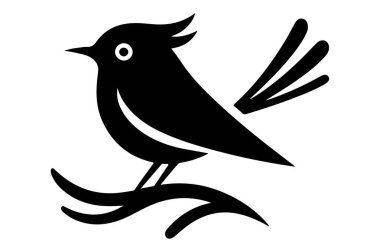 kuş silhuttee vektör çizimi