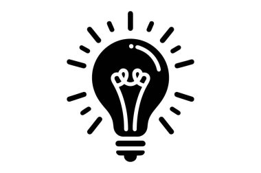 Fikir simgesi vektörü. İnce çizgi işareti. izole edilmiş sınır sembolü çizimi